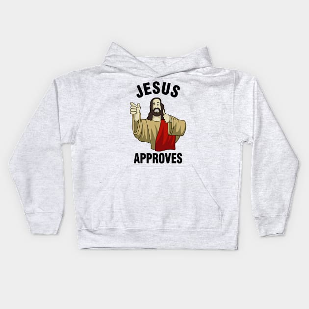 Jesus Approves Buddy Christ Kids Hoodie by Tobias Store